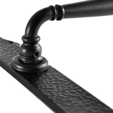 KLAMKA DRZWIOWA CZARNA LOFT RETRO KUTA METALOWA