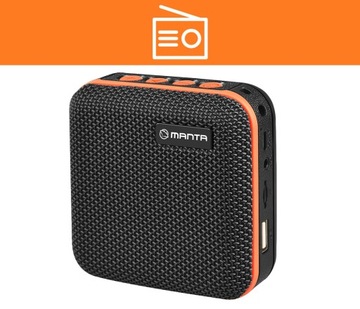 Портативный беспроводной динамик BLUETOOTH с радиоприемником MANTA SPK01GO MP3 USB FM