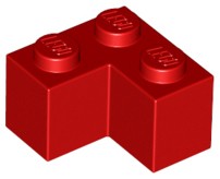 LEGO 2357 brick klocek narożny 2x2 czerwony 2szt.