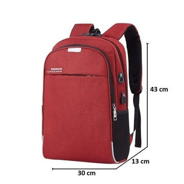 Plecak na laptopa miejski antykradzieżowy młodzieżowy na co dzień do pracy