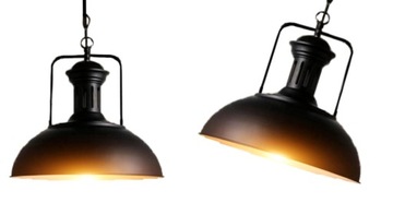 LAMPA SUFITOWA WISZĄCA PLATE BLK5 E27 CZARNA