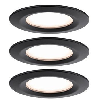 Paulmann Zestaw oczek NOVA Plus DIM LED 3x6W 2700K 50° - czarny