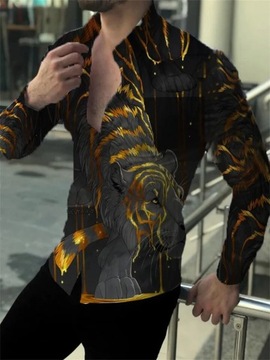 Koszula Męska mężczyźni formalne bluzka wyjściowa materiał Plaid Lapel nieb