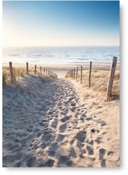 PLAŻA PIASEK plakat obraz 21x30cm #125