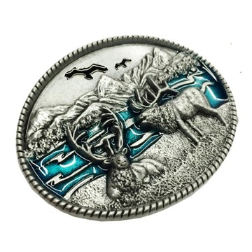 Moda Męska Retro Western Cowboy Renifer