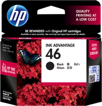 TUSZ HP 46 CZARNY ORYGINALNY CZ637AE 4729 2520HC hp46