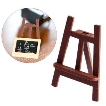 1/12 Миниатюрный мольберт Мебель для дома кукол Карточный дисплей Деревянный мини-мольберт