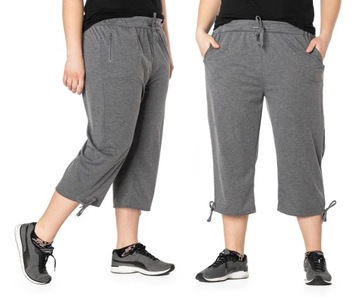 Duże Krótkie Spodenki Damskie Rybaczki 86022-1 6XL