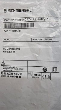 SCHMERSAL AZ17-11ZRK-ST предохранительный выключатель