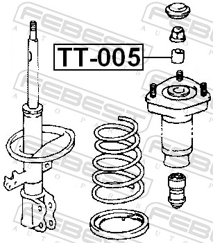 FEBEST TT-005 TRUBKA DISTANČNÍ TLUMIČ