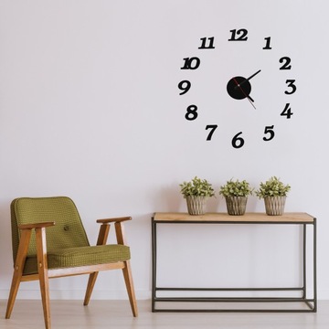 НАСТЕННЫЕ ЧАСЫ ДЛЯ ДОМА, ЧЕРНЫЕ ЦИФРЫ, ЛЕГКАЯ СБОРКА