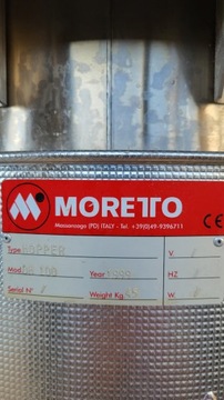 Suszarka suchego powietrza z zaciągiem tworzywa Moretto