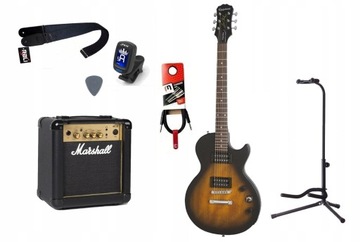 GITARA ELEKTRYCZNA + WZMACNIACZ 10W KABEL ZESTAW