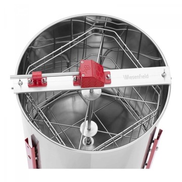 Ручная медогонка, нержавеющая сталь, 4 рамки.