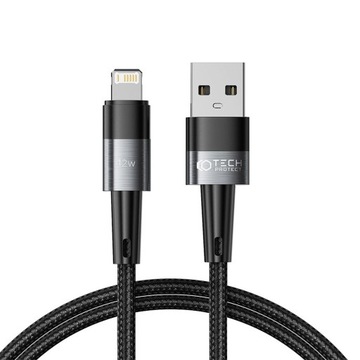 KABEL TYP-C / LIGHTNING 12W / 2.4A 100 CM TECH-PROTECT ULTRABOOST SZARY