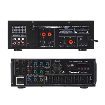 WZMACNIACZ HIFI GŁOŚNIKÓW STEREO BLUETOOTH 5.0 FM AUX DVD SD USB 2000W