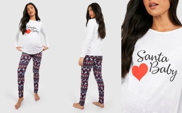 2E0A14 P24 BOOHOO ŚWIĄTECZNA PIŻAMA CIĄŻOWA XL