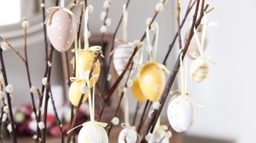 Kosz koszyczek druciany żółty