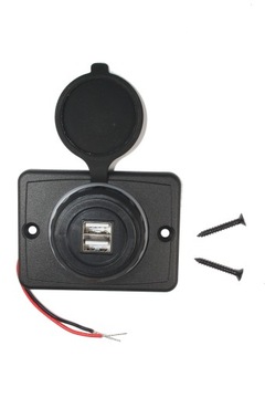 ŁADOWARKA SAMOCHODOWA 2xUSB MONTAŻOWA 5V 3,1A TYP1