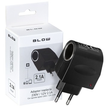 Adapter napięcia 230V/12V Gniazdo zapalniczki 2.1A