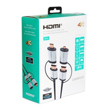 OMEGA HDMI V.1.4 + АДАПТЕР mini HDMI и micro HDMI