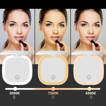 УВЕЛИЧИТЕЛЬНОЕ КОСМЕТИЧЕСКОЕ ЗЕРКАЛО 1X/5X, ДВУХСТОРОННЕЕ ЗАКРЫВАЕМОЕ, 3 ЦВЕТА