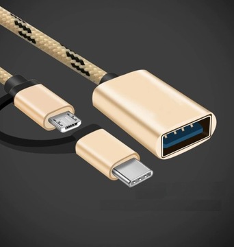 2 В 1 MICRO USB OTG АДАПТЕР USB-C НА USB 3.0