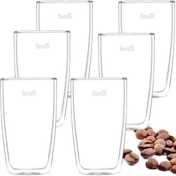 BERRETTI ZESTAW SZKLANKI KUBKI TERMICZNE 6X 380ML