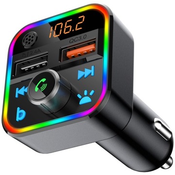 FM-ПЕРЕДАТЧИК BLUETOOTH ЗАРЯДНОЕ УСТРОЙСТВО MP3 SD 2xUSB