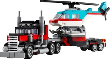 LEGO 31146 CREATOR ГРУЗОВИК 3 В 1 С ПЛАТФОРМОЙ И ВЕРТОЛЕТОМ