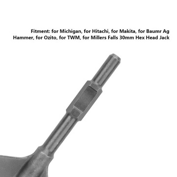 Долото из хромированной стали для электрического молотка с черным пл.