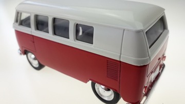 WELLY 1963 VW VOLKSWAGEN T1 АВТОБУС БЕЛЫЙ И СИНИЙ 1:34 НОВЫЙ МЕТАЛЛИЧЕСКИЙ ОГУРЕЦ
