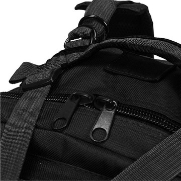 Plecak w stylu wojskowym, 50 L, czarny