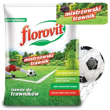Nawóz do trawy FLOROVIT 10kg MISTRZOWSKI TRAWNIK NA BOISKA SPORTOWE