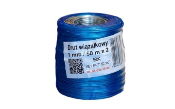 Drut wiązałkowy ocynkowany - 1 mm / 50 m x 2