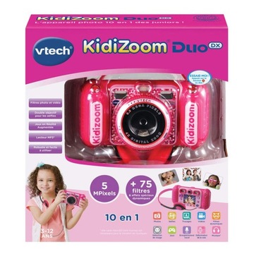 Aparat fotograficzny dla dzieci VTech Kidizoom Duo DX 5 Mpx odcienie różu