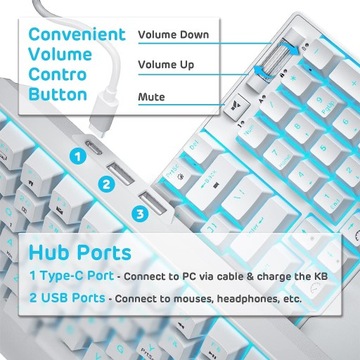 RK96 Механическая клавиатура QWERTY с тройным режимом 90%