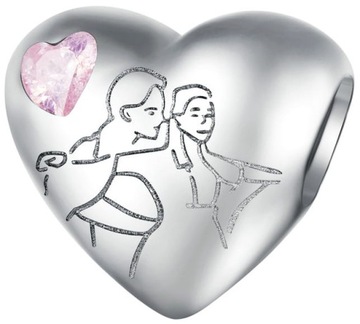 Charms Zawieszka Charms Srebro 925 Charms Serce Jack&Rose Titanic Trusky