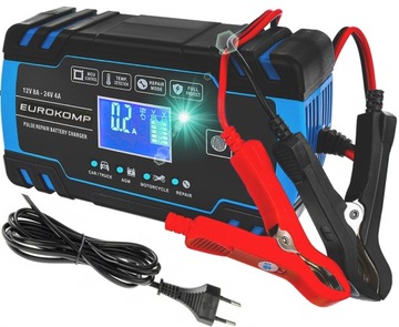 PROSTOWNIK ŁADOWARKA DO AKUMULATORA LCD 12V 24V 8A