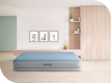 Двуспальная кровать с надувным матрасом и USB-насосом Intex 64159 НОВИНКА
