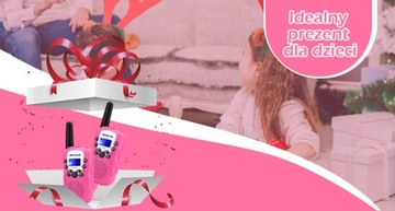 Retevis RT388 Рация детская PMR446, Фонарик VOX (розовый, 1 пара)