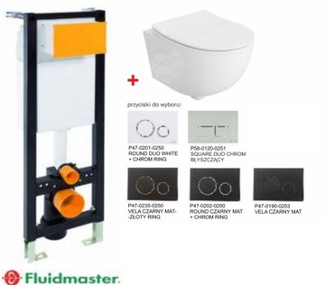 FLUIDMASTER ECO BOX Zestaw stelaż+miska+przycisk