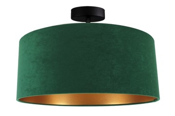 LAMPA WISZĄCA SUFITOWA ŻYRANDOL ABAŻUR WELUR 40 CM