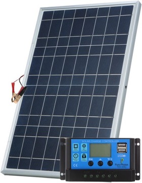 Panel Solarny 40W Regulator 12V 24V Bateria Słoneczny Prostownik Ładowarka