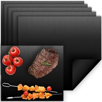 MATA NA GRILL PIEKARNIKA ZESTAW TACKA WIELOKROTNEGO UŻYTKU 40x33cm 5 szt.