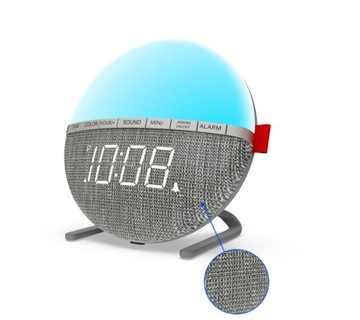 Budzik Led Elektroniczny Lampka RGB Zegar Alarm