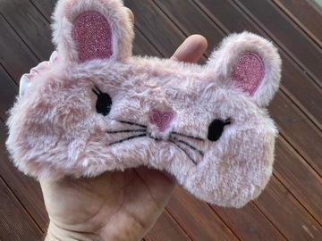 МАСКА ДЛЯ СПАНИЯ ДЛЯ ГЛАЗ ДЛЯ РАССЛАБЛЕНИЯ СНА МЫШКА РОЗОВАЯ OLDMAN KIDS