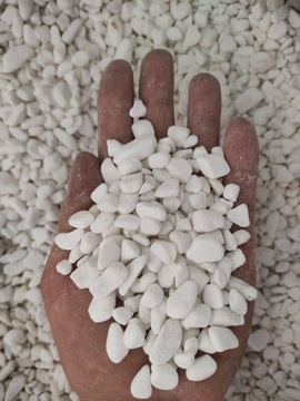 Белоснежные декоративные камни, греческая галька, белый камень, 0,5-1 см, 1 кг.