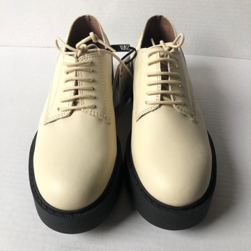 ZARA Buty Derby Gruba Podeszwa Skóra 39 %