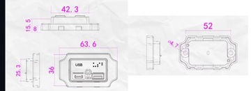 USB-зарядное устройство PD3.0 QC3.0 Монтаж 12 В 24 В IP55 Светодиод ВКЛ ВЫКЛ Сенсорный экран